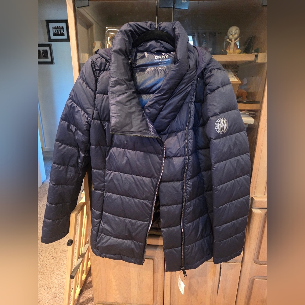 DKNY Women's Packable Hooded Puffer Jacket